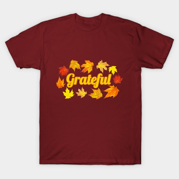 Grateful with Leaf Wreath T-Shirt by Sweet Terpenes